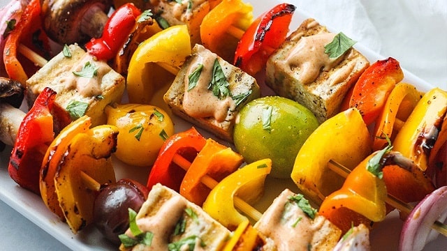 Grilled Tofu with Grilled Vegetables