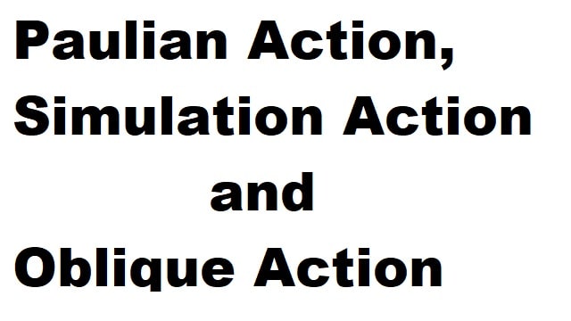 Paulian Action, Simulation Action and Oblique Action